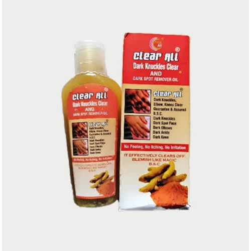 Tumeric Clear All Dark Knuckles And Dark Spot Remover Oil - 100ml- 100% Effective - 1piece