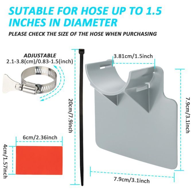 Swimming Pool Pipe Holders Support Bracket Accessory Gray Reinforced