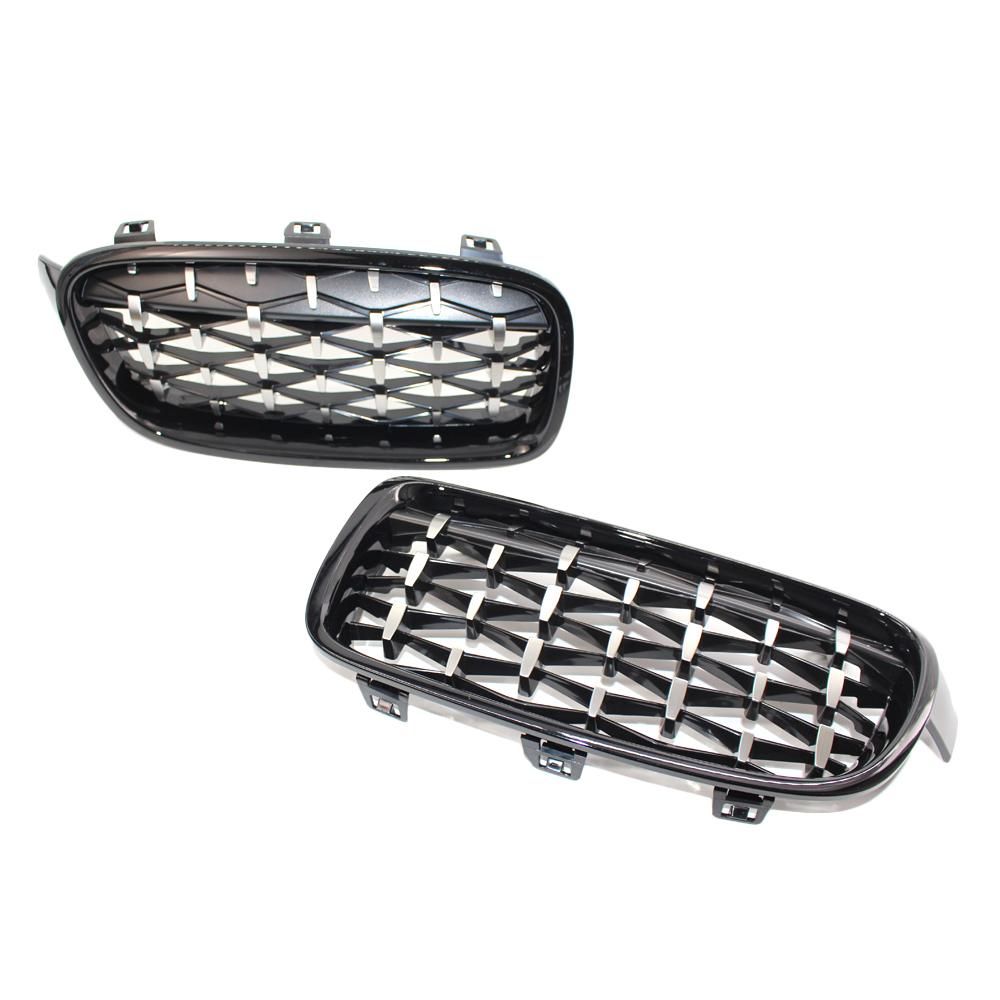 Vislone Front Kidney Grille New Meteor Semi-plated Black Replacement For BMW F30 328i 335i 2012-2016