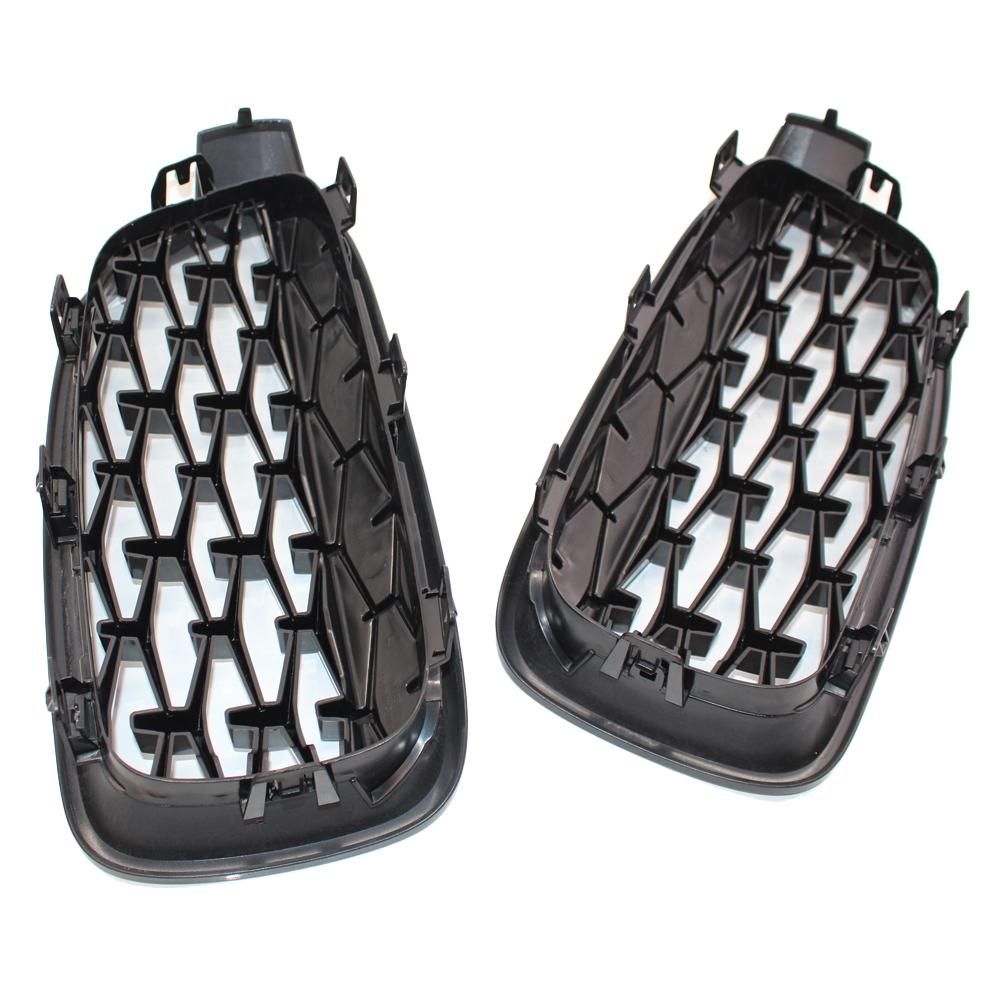 Vislone Front Kidney Grille New Meteor Semi-plated Black Replacement For BMW F30 328i 335i 2012-2016