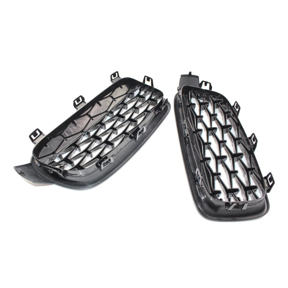 Vislone Front Kidney Grille New Meteor Semi-plated Black Replacement For BMW F30 328i 335i 2012-2016