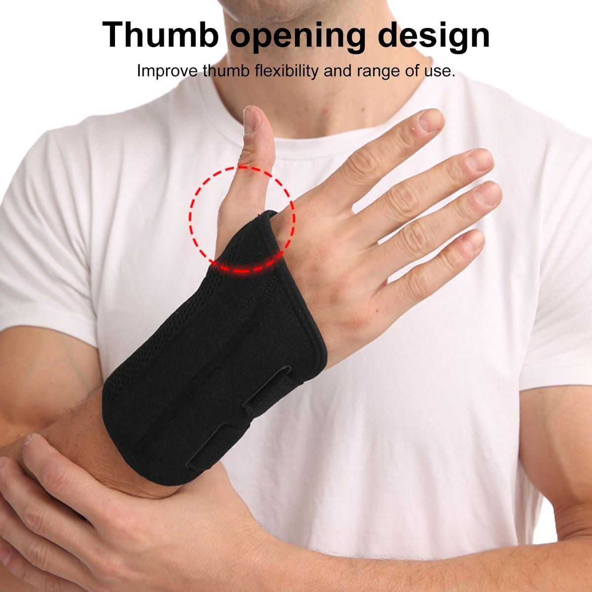 1Pc Wrist Guard Stretchable Sports Wrist Guard Black
