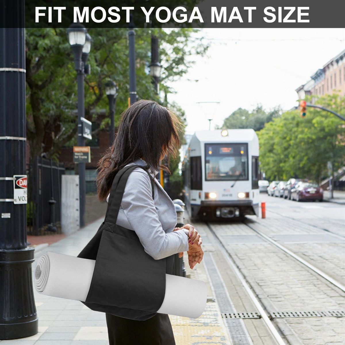 Gym Bag Portable Yoga Mat Storage Bag Black
