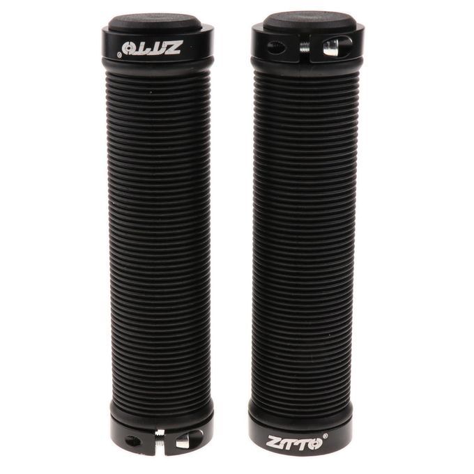 Cycling Bike Handlebar Lock-on Grips Silicone MTB Fixed Gear Black