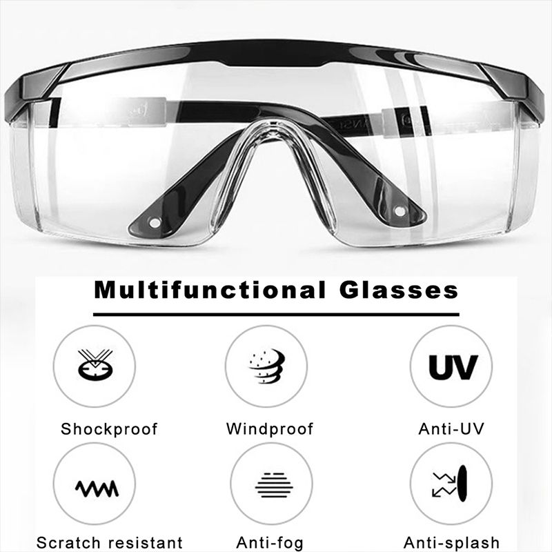 Unisex Foldable Adjustable Safety Goggles Anti-fog Anti-dust