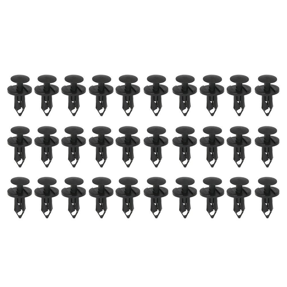 Nylon Bumper Fasteners Fender Rivet Clips 30PCS 8mm Universal Auto Clips & Fastener for Bumper Fender Clips Replacement