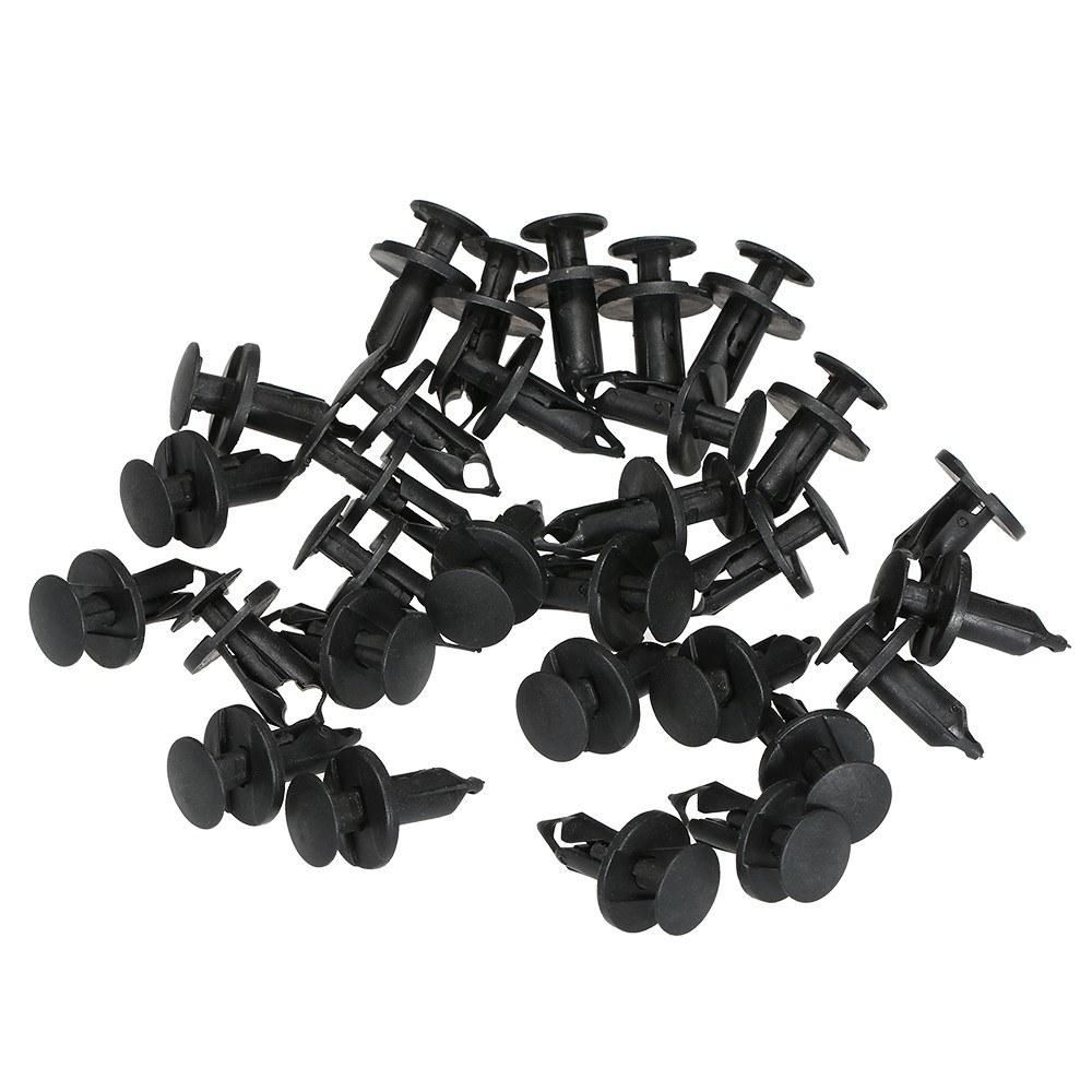 Nylon Bumper Fasteners Fender Rivet Clips 30PCS 8mm Universal Auto Clips & Fastener for Bumper Fender Clips Replacement