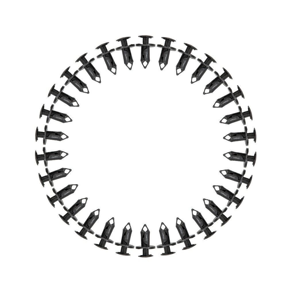 Nylon Bumper Fasteners Fender Rivet Clips 30PCS 8mm Universal Auto Clips & Fastener for Bumper Fender Clips Replacement