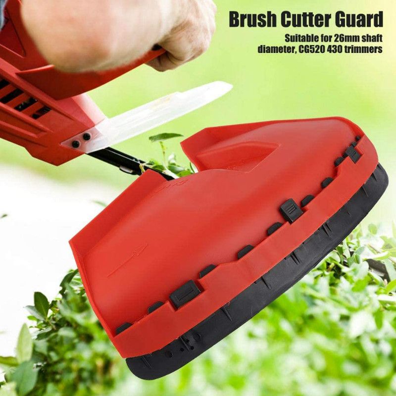 Brush Cutter Guard GrTrimmer Shield Plastic Block Durable Garden Tools Weeder Machine Cover Red For 26 28mm Dia. Shaft