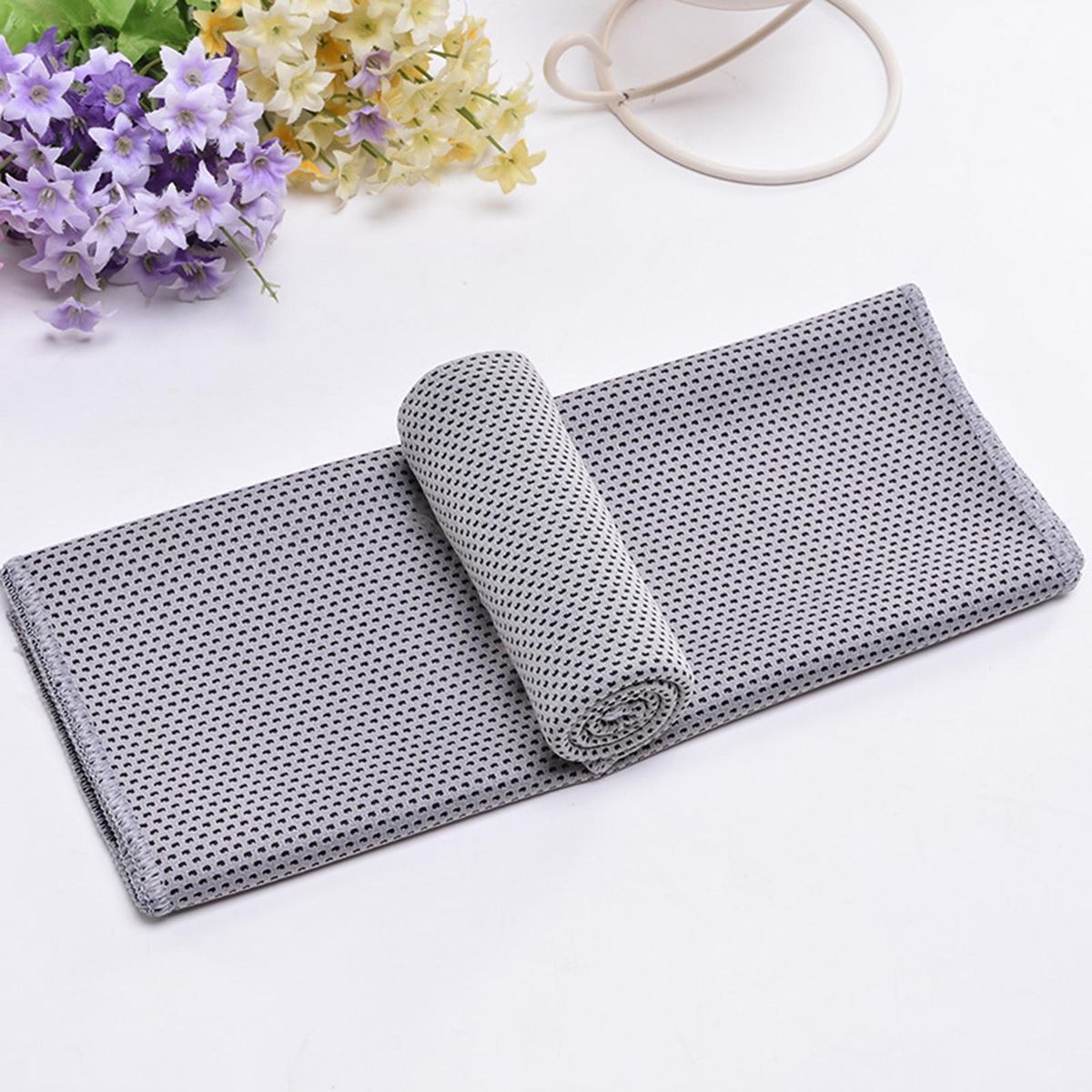 Towel Outdoor Sports Cold Feeling Towel Light Grey