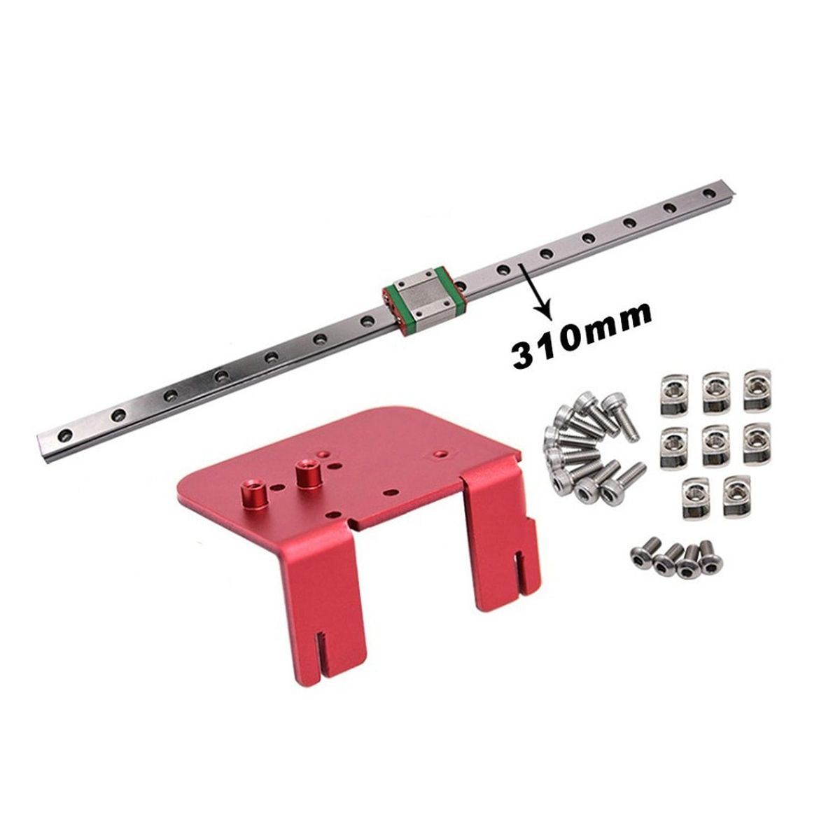 Ender 3 X-axis MGN12C Linear Rail Guide Kit with Fix Plate Mount Bracket for Ender3 Pro /Ender3 3D Printer Upgrades Accessary