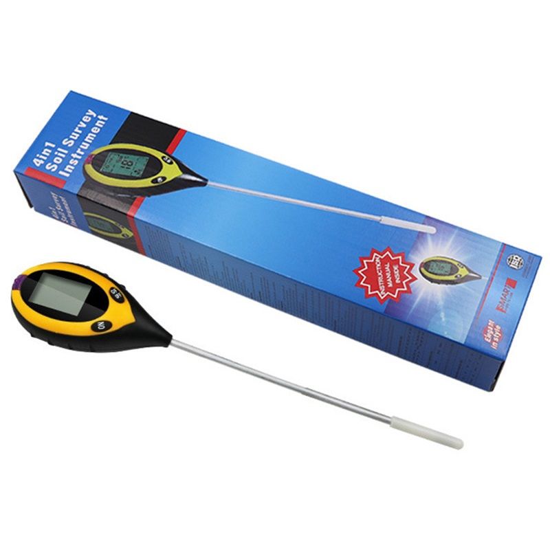Soil Test Kits 4 In 1 PH Moisture Temperature Sunlight Meter