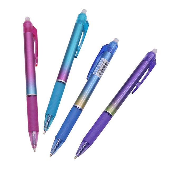 48 Pcs/lot Erasable Refill Ballpoint Pen 0.5mm Bri