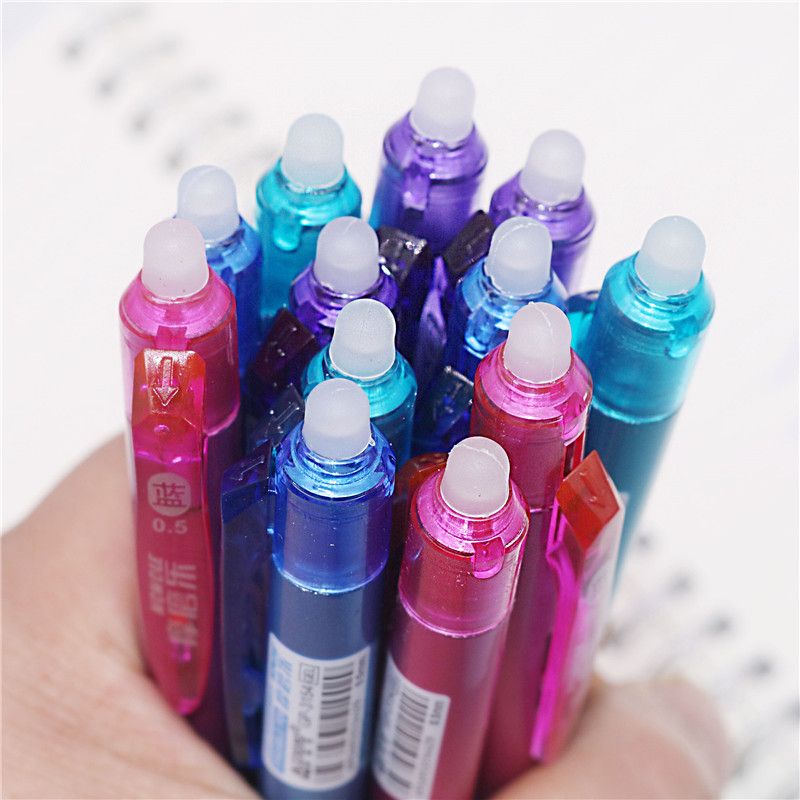 48 Pcs/lot Erasable Refill Ballpoint Pen 0.5mm Bri