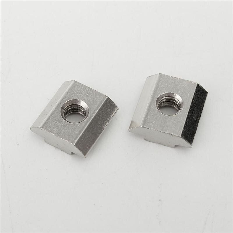 50pcs/lot T Sliding Nut Block M6 For 3030 Aluminum Profile Zinc Coated Plate Aluminum Accessories