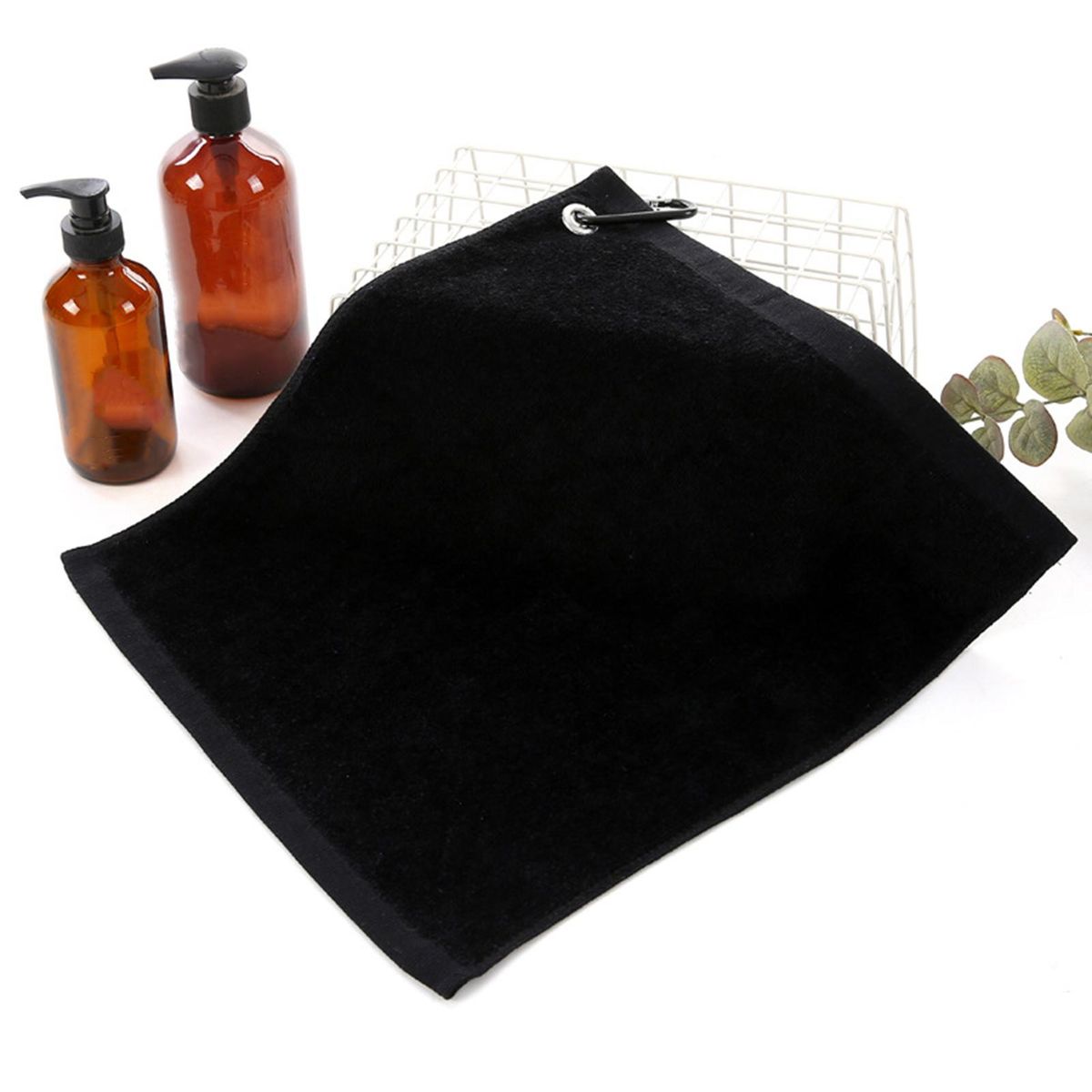 Cleaning Towel Microfiber Water Absorption Small Gym Towel Black
