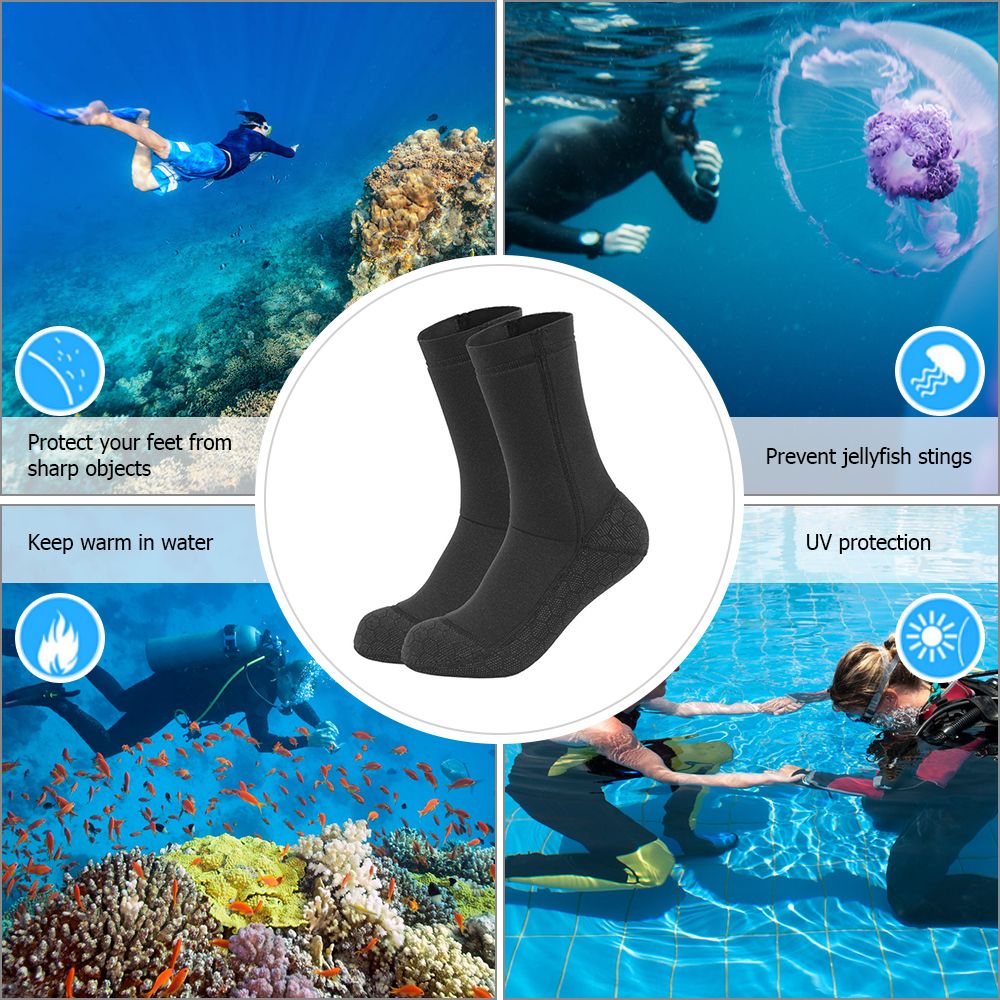3MM Neoprene Wetsuit Socks Warm Scuba Diving Socks Winter