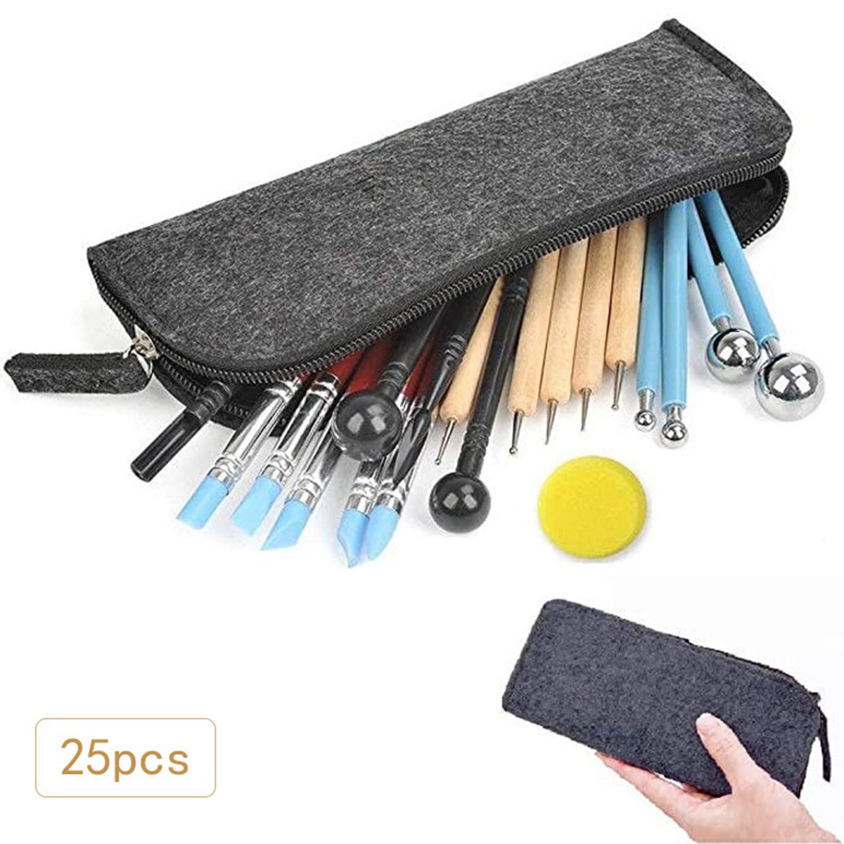 25pcs Polymer Clay Tools Modeling Clay Sculpting Tools Kit