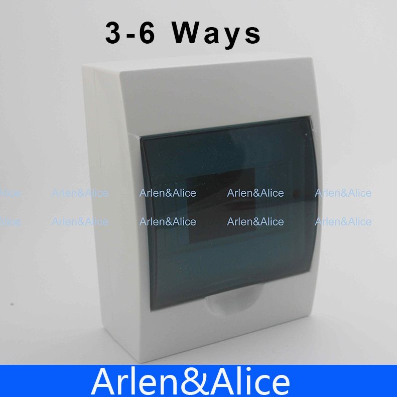 Ways 3 6 Circuit Plastic - Breaker Distribution Box For