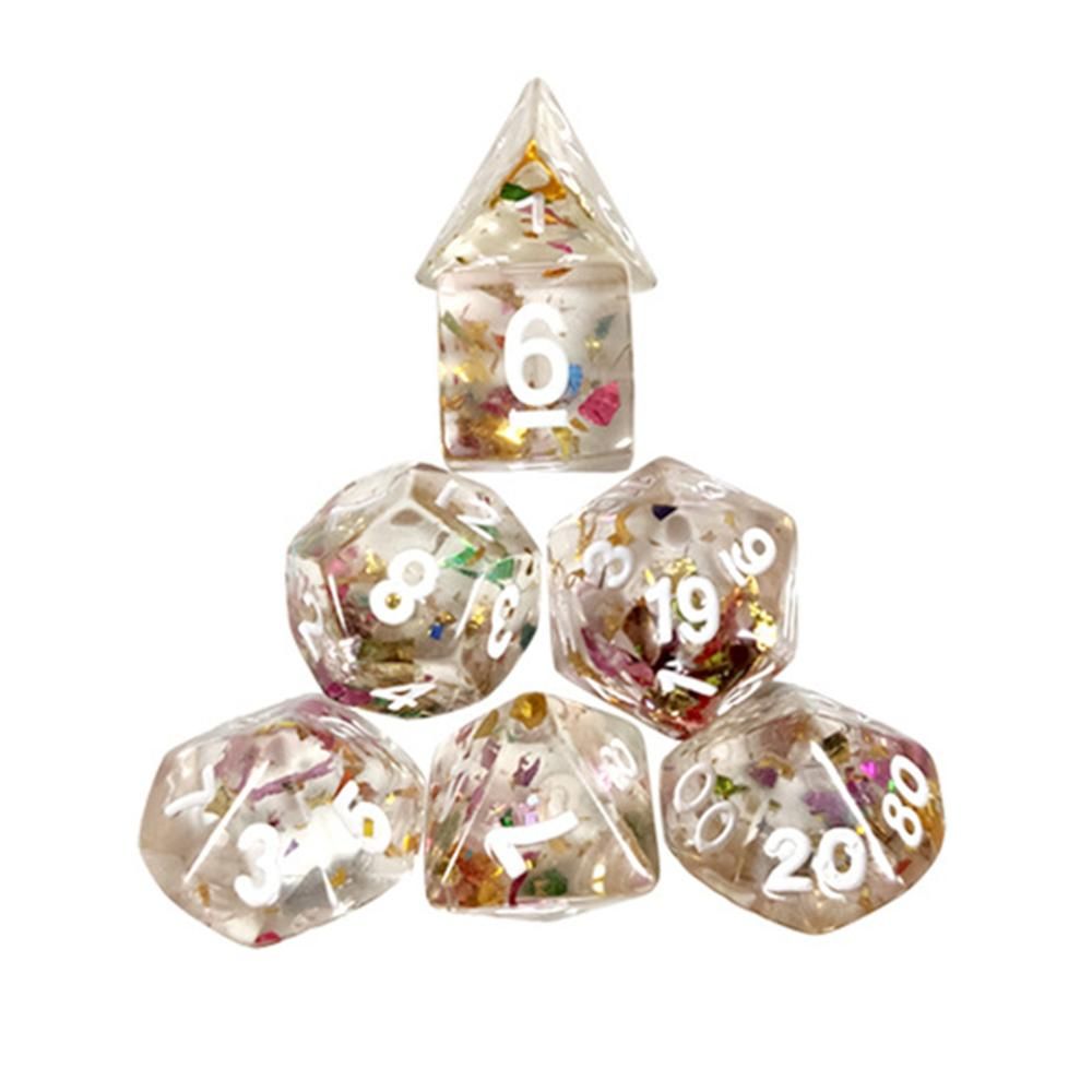 And High Quality 7pcs/set D20 Polyhedral Dice 20 Sided Role