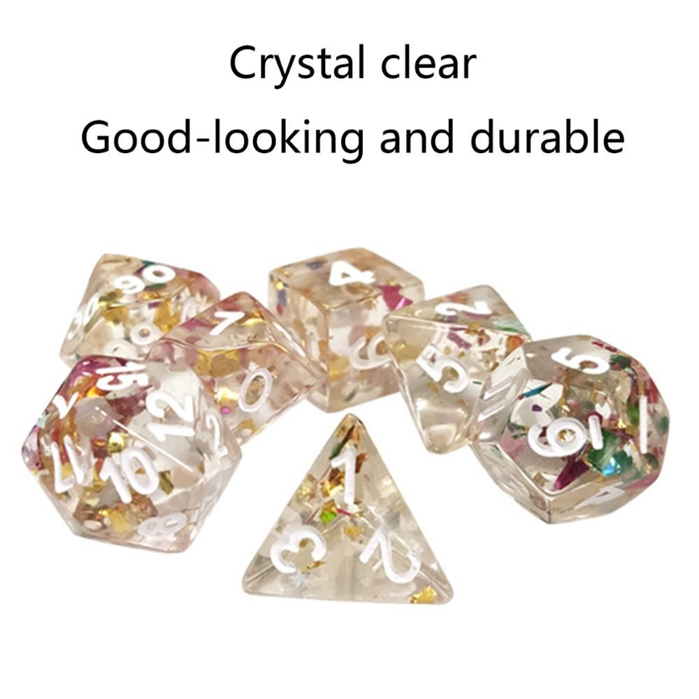 And High Quality 7pcs/set D20 Polyhedral Dice 20 Sided Role