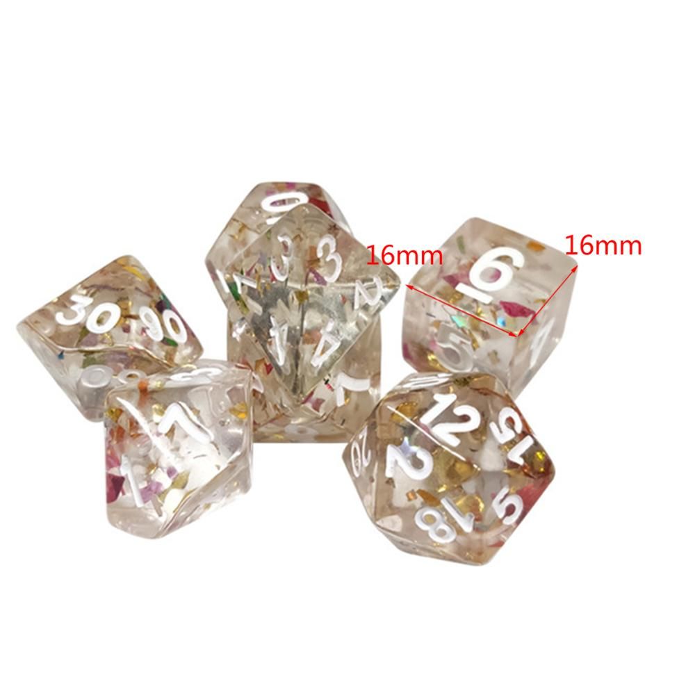 And High Quality 7pcs/set D20 Polyhedral Dice 20 Sided Role