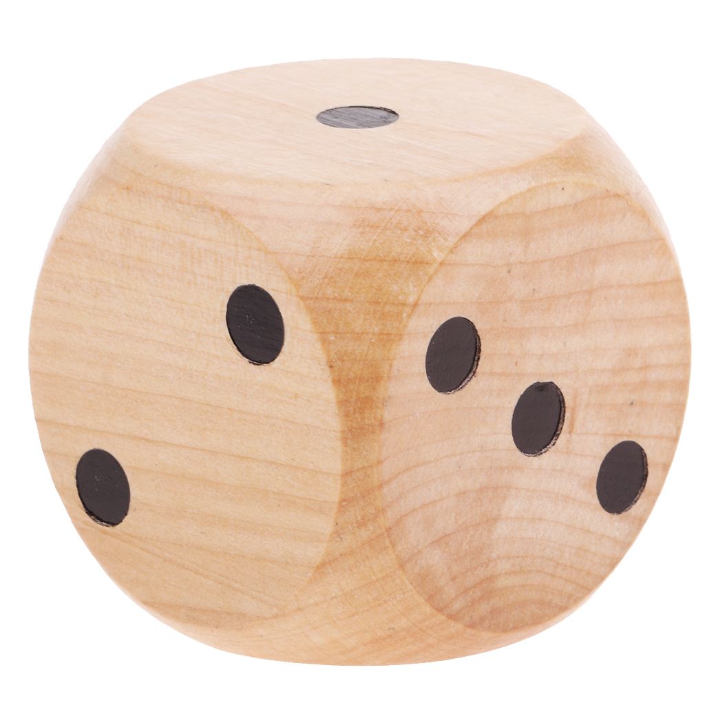 2x Creative Large Wooden D6 Six Sided Dices Set For Dnd Rpg