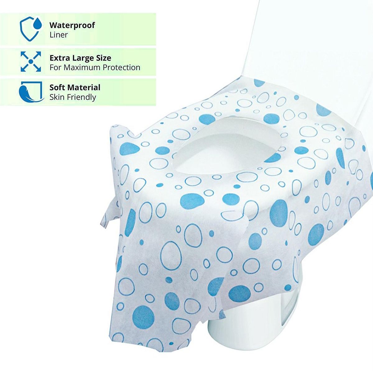 20Pcs Toilet Pad Star Print Disposable Toilet Seat Mat