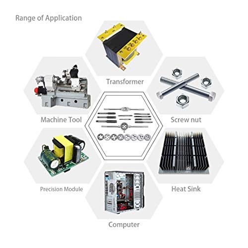 OriGlam 20pcs Alloy Steel SAE Tap And Die Set Metric Standar