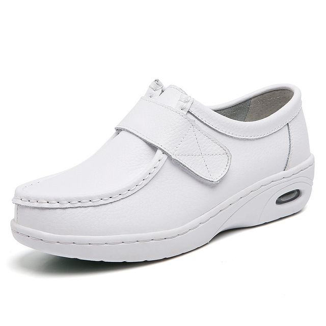 Women's Authentic Leather Boots White Flat Shoes