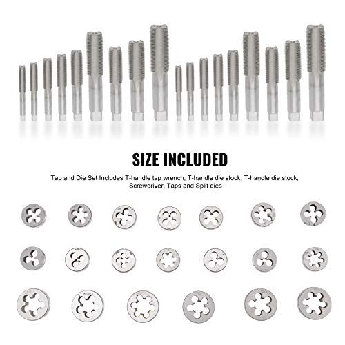 VEVOR Tap And Die Set 60 PCS Tap Set Metric And Sae With Met