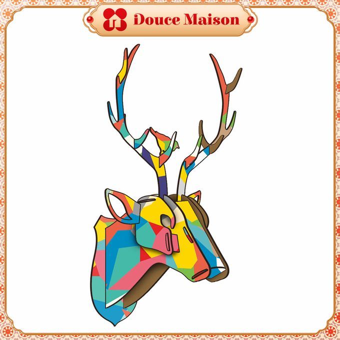 ?Douce Maison? Art 3D Wall Decoration Realistic Deer Head Wa