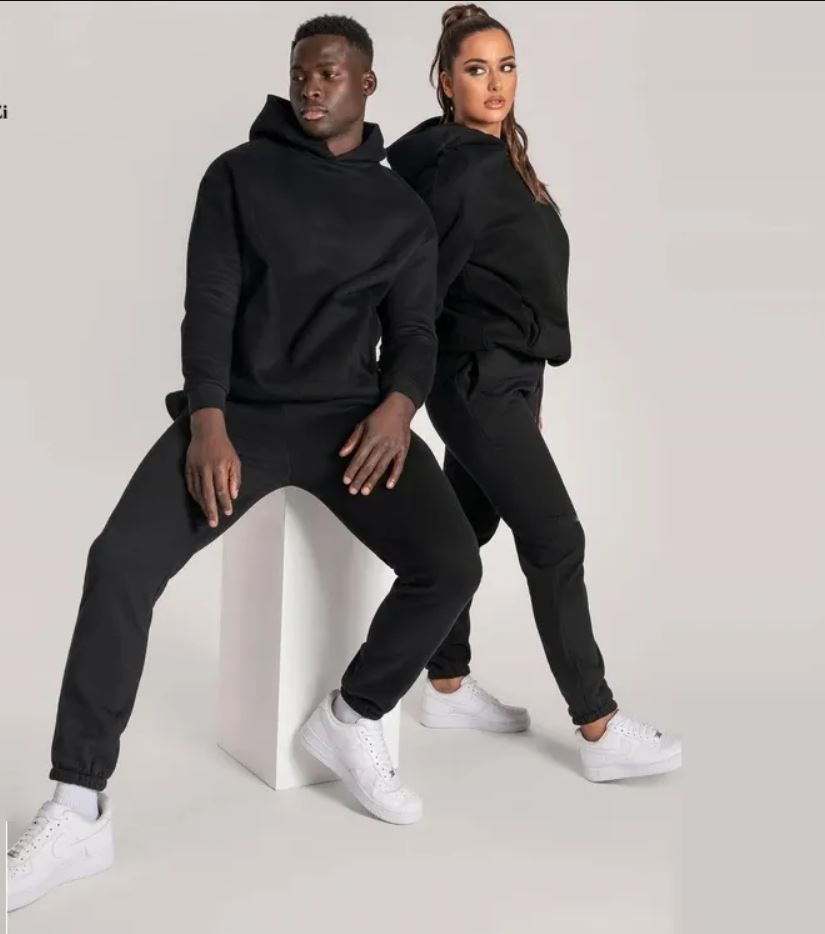 Sweatshirt Hoodie Joggers Couple Long Sleeve Valentine Jumpsuit Sweatpants Pyjamas 2 In 1