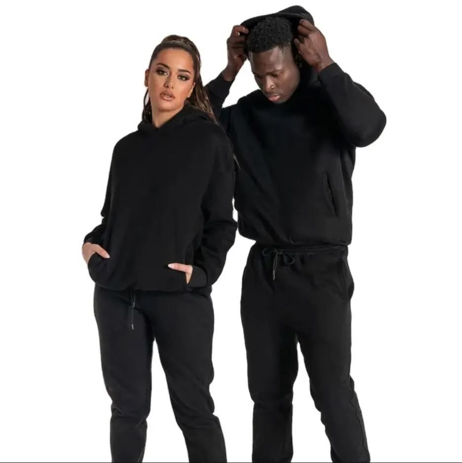 Sweatshirt Hoodie Joggers Couple Long Sleeve Valentine Jumpsuit Sweatpants Pyjamas 2 In 1