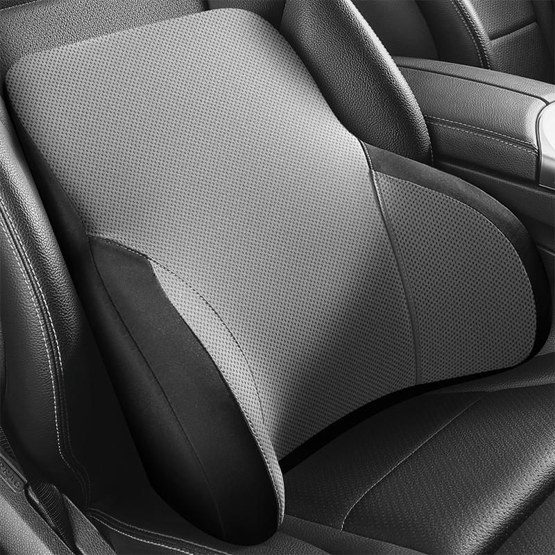 Memory Foam Universal Car Back Support Chair Massage Lumbar Support Waist Cushion Mesh Ventilate Cushion Pad For Car Office Home
