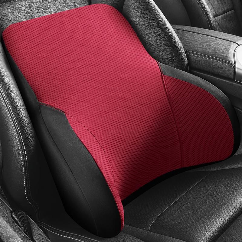 Memory Foam Universal Car Back Support Chair Massage Lumbar Support Waist Cushion Mesh Ventilate Cushion Pad For Car Office Home