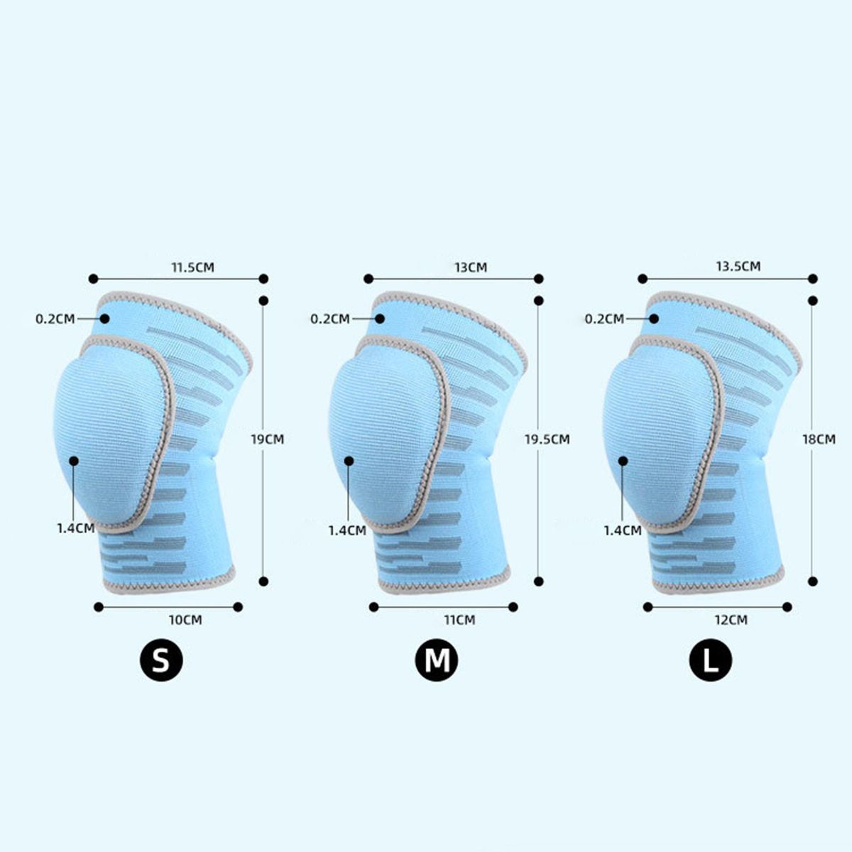1Pc Kids Kneelet Gym Kneepad Children Workout Knee Padded Protector Blue