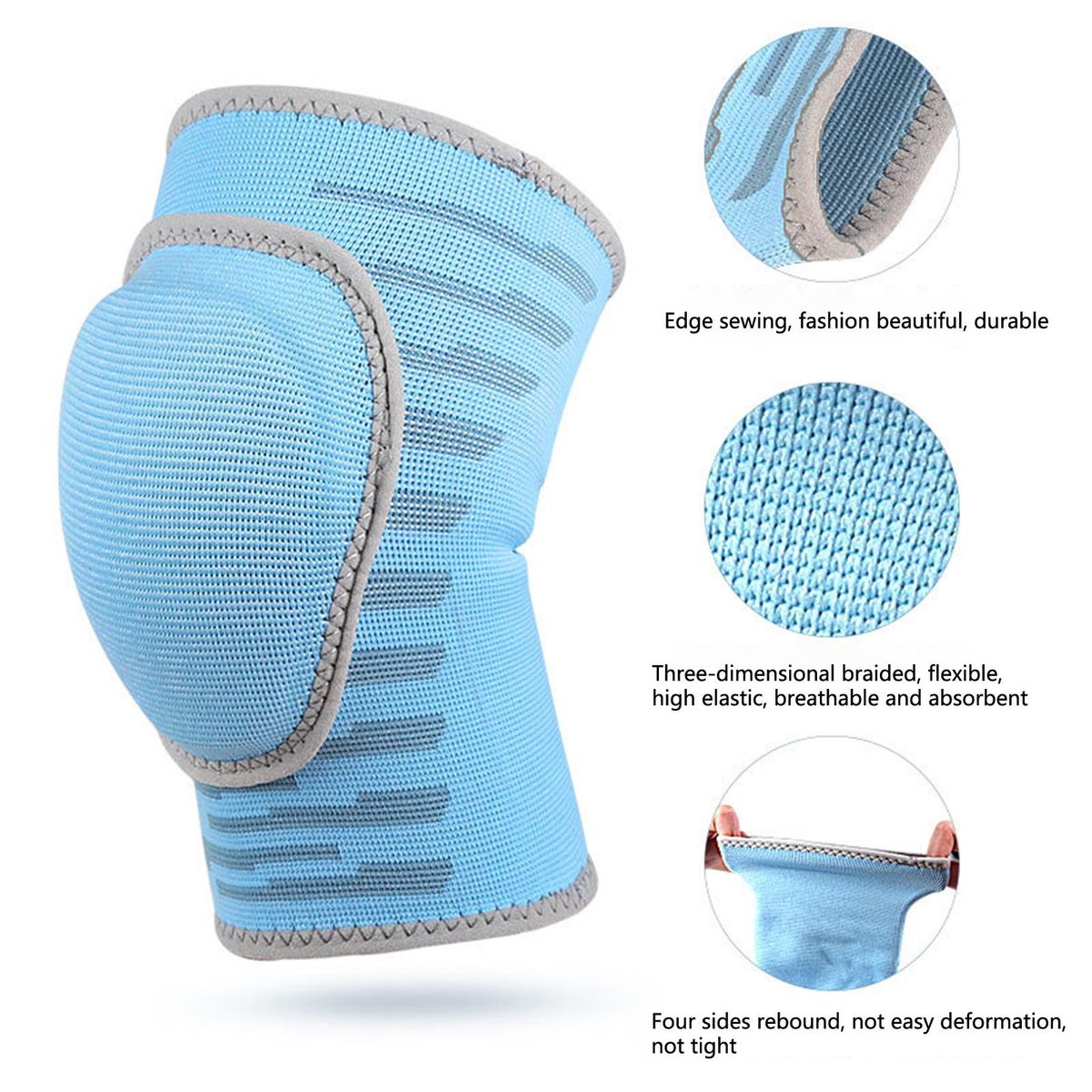 1Pc Kids Kneelet Gym Kneepad Children Workout Knee Padded Protector Blue