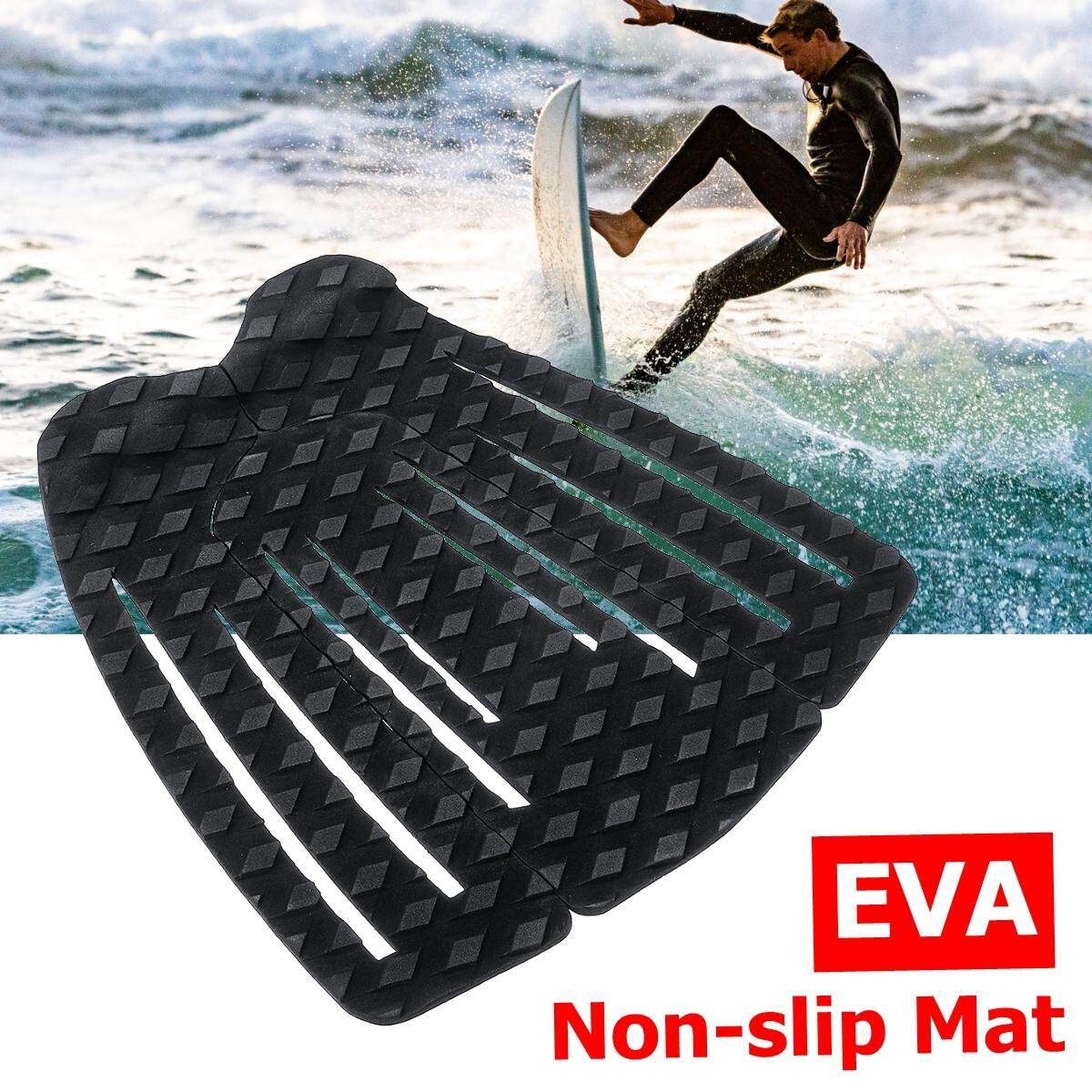 3 Pcs /Set Black EVA Tail Pads Surfboard Rubber Deck Grips Antiskid Traction Surfing Mat For Surfing Surf Kiteboard Bodyboard