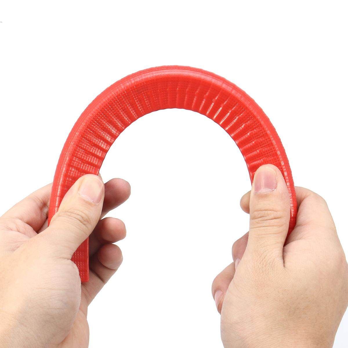 Longboard Skateboard Deck Collsion Protector Rubber Strip Set Of 2 Red Red (red)