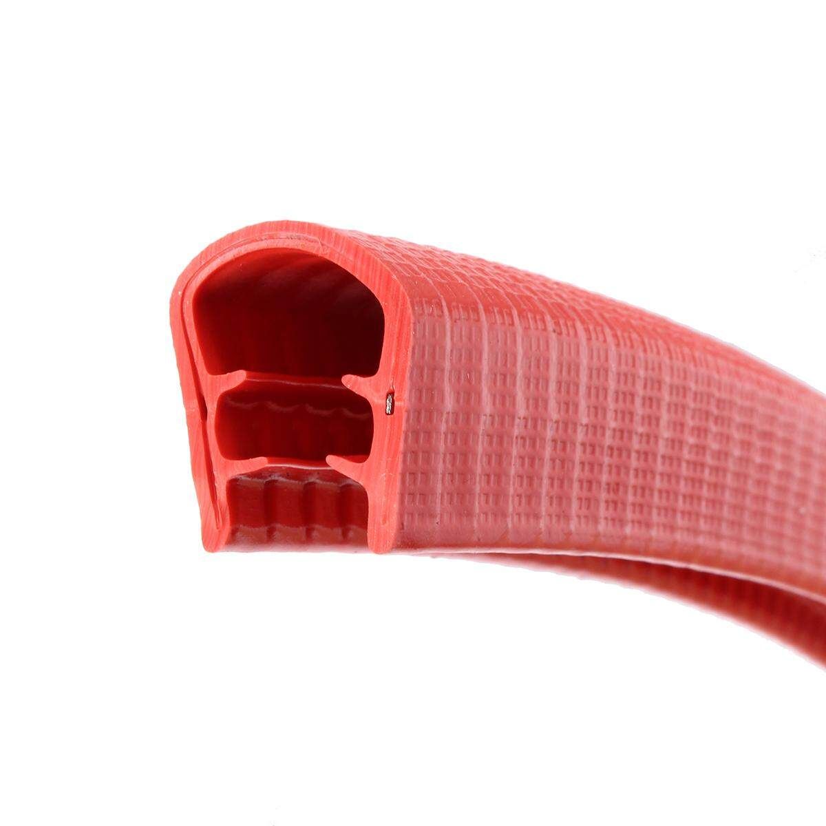 Longboard Skateboard Deck Collsion Protector Rubber Strip Set Of 2 Red Red (red)