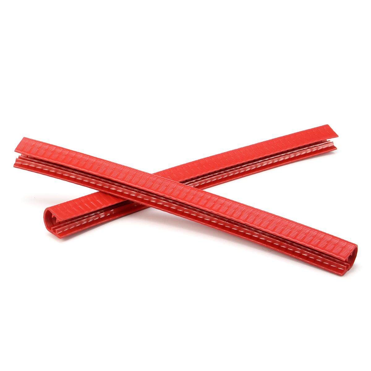 Longboard Skateboard Deck Collsion Protector Rubber Strip Set Of 2 Red Red (red)