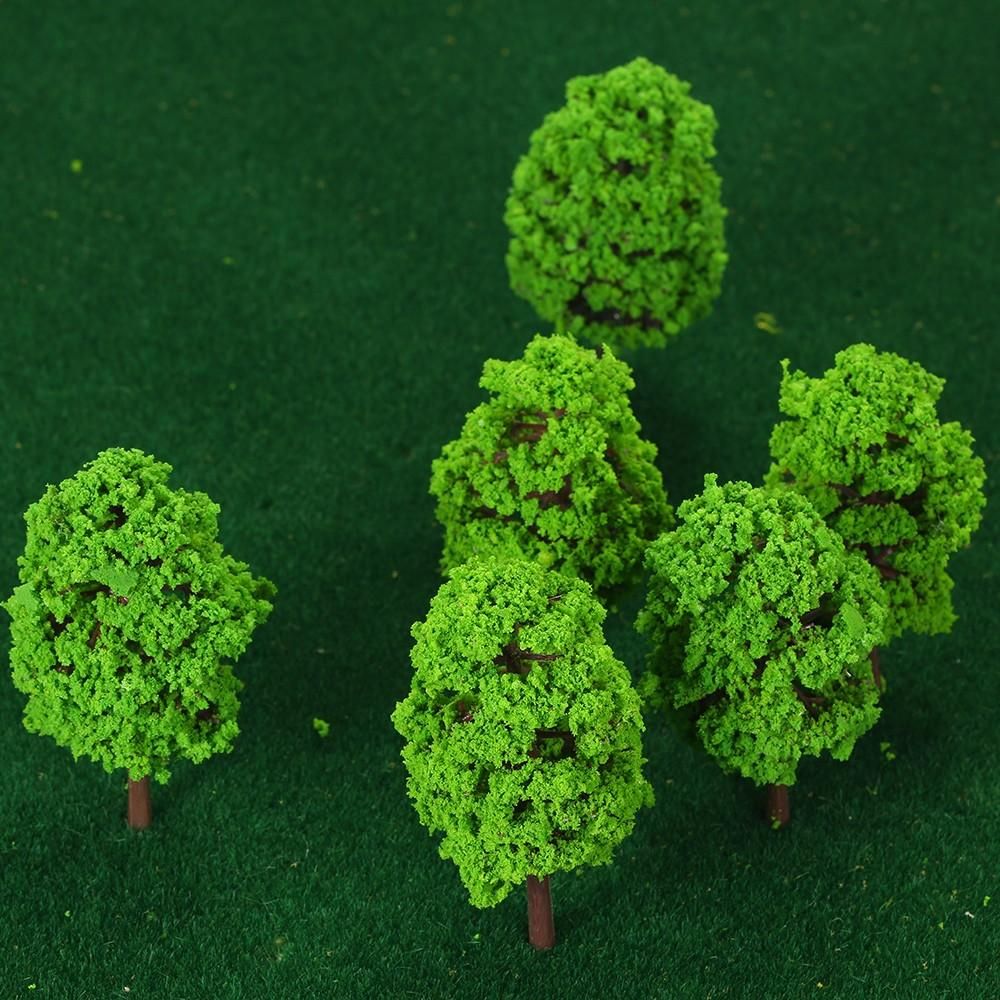 20 Pcs Model Trees Architectural Railroad Layout Garden Landscape Scenery Miniatures Supplies Building Kits Toys Style 1