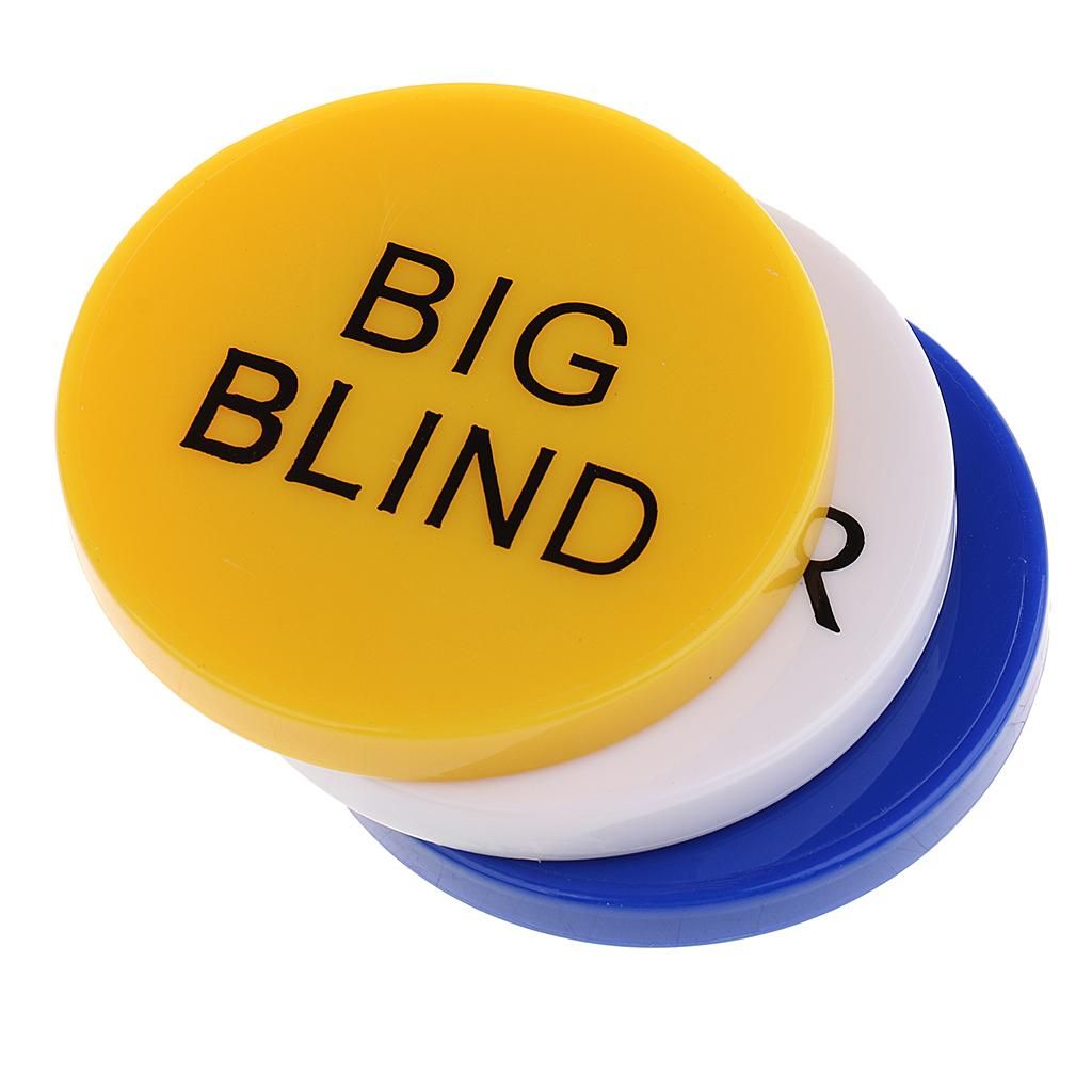 2X Small Blind+Big Blind+Dealer Tton For Poker Card Casino