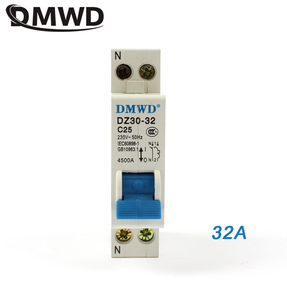 DZ30-32 32A DPN 230V Mini 50HZ 220V 60HZ 1P+N DMWD Residual