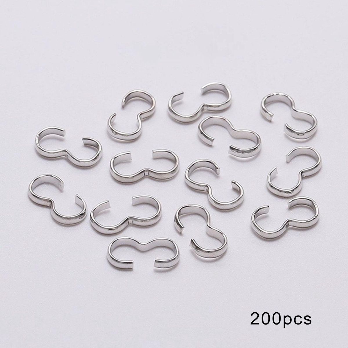 200x Jewelry Clasp Connectors Necklace Bracelet Locking Clasps Making