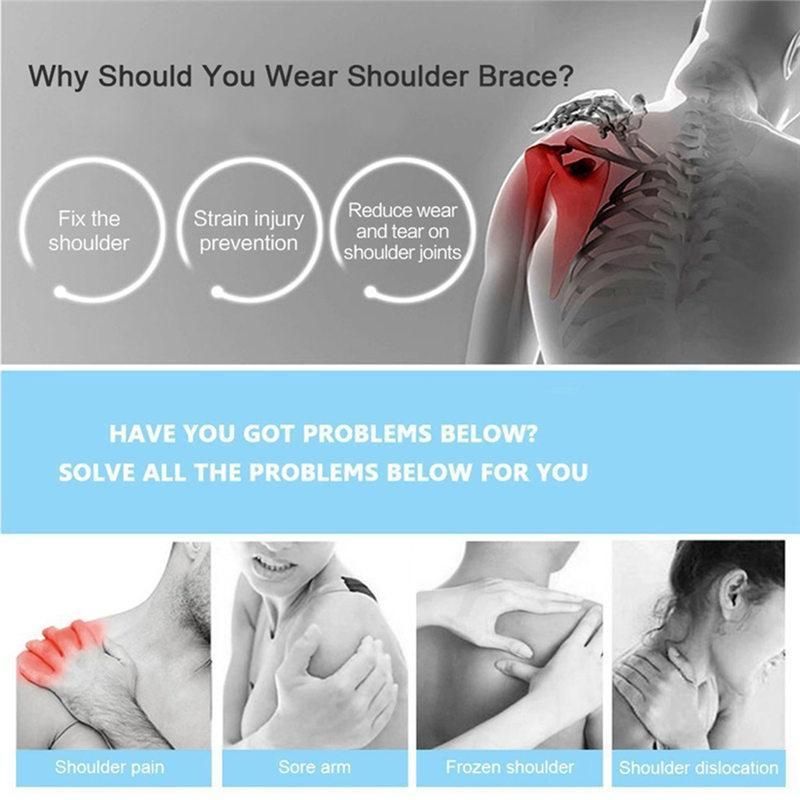 Adjustable Left/Right Shoulder Support Bandage Protector Brace Shoulder Strap