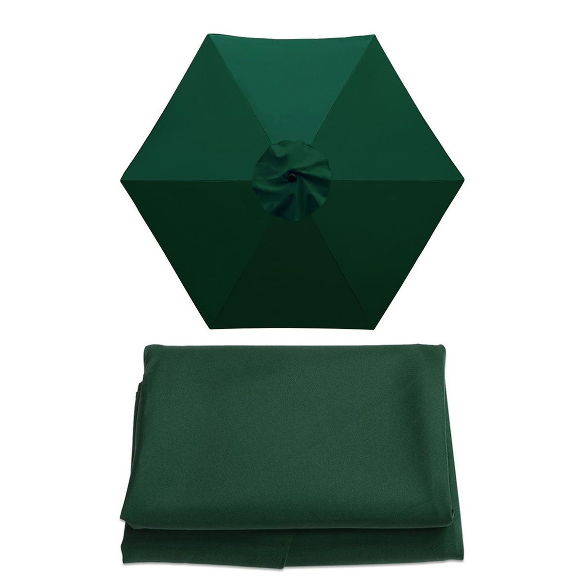 2m Outdoor Patio Umbrella Canopy Sun Protection Market Table Hanging Atrovirens