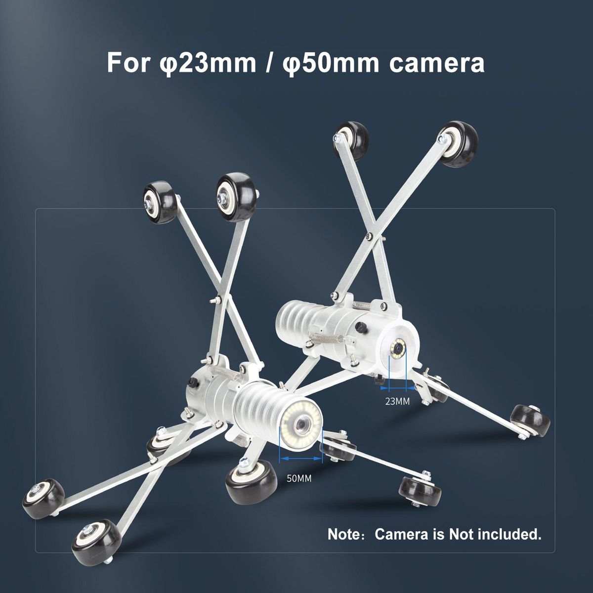 Expandable Pipeline Sewer Inspection Camera Guide Wheels for 23mm / 50mm Drain Pipeline Inspection Camera for 20-40cm Pipelines