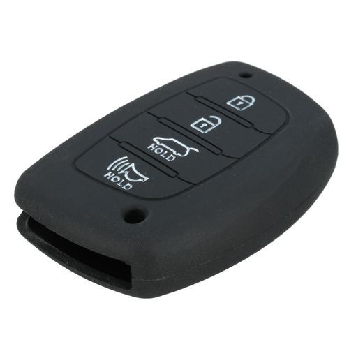 SILICONE REMOTE KEY COVER CASE FOB FIT FOR HYUNDAI ELANTRA SONATA TUCSON I40 IX35 (Black)